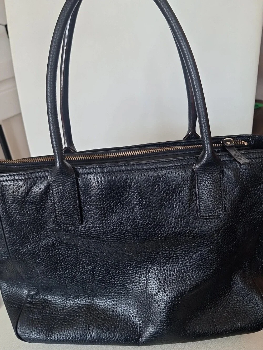 Kate Spade Black Leather Satchel EUC